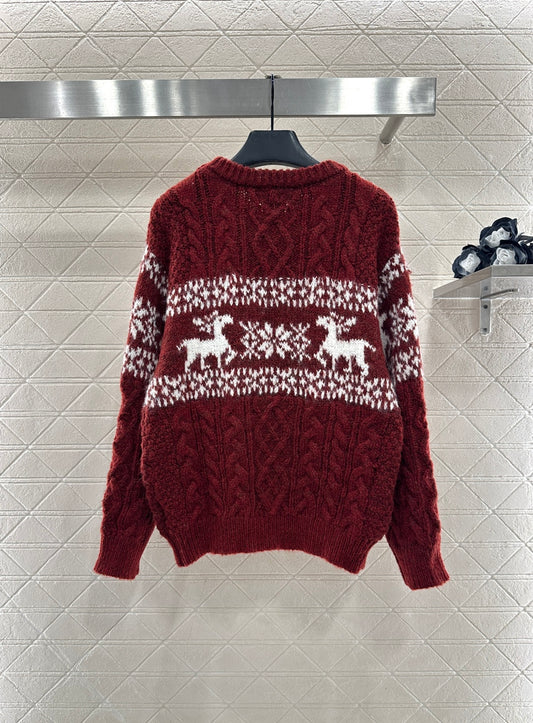 Fair Isle Logo Knit Sweater.