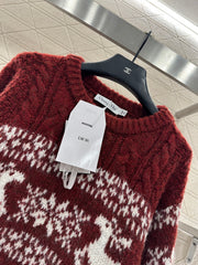 Fair Isle Logo Knit Sweater.