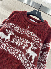 Fair Isle Logo Knit Sweater.