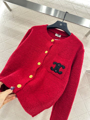 Red Knit Cardigan