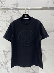 Simple Embroidered Logo Cotton Short-Sleeve T-Shirt