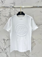 Simple Embroidered Logo Cotton Short-Sleeve T-Shirt