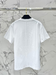 Simple Embroidered Logo Cotton Short-Sleeve T-Shirt