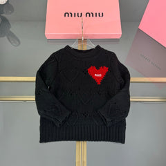 Heart-Shaped Jacquard Sweater