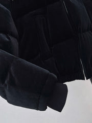 Velvet Teddy Bear Collar Down Jacket