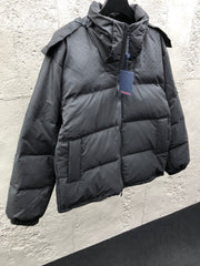 Patchwork Zipper Down Jacket