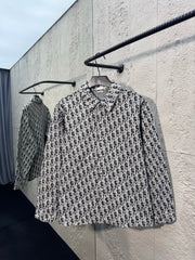 All-over jacquard print shirt