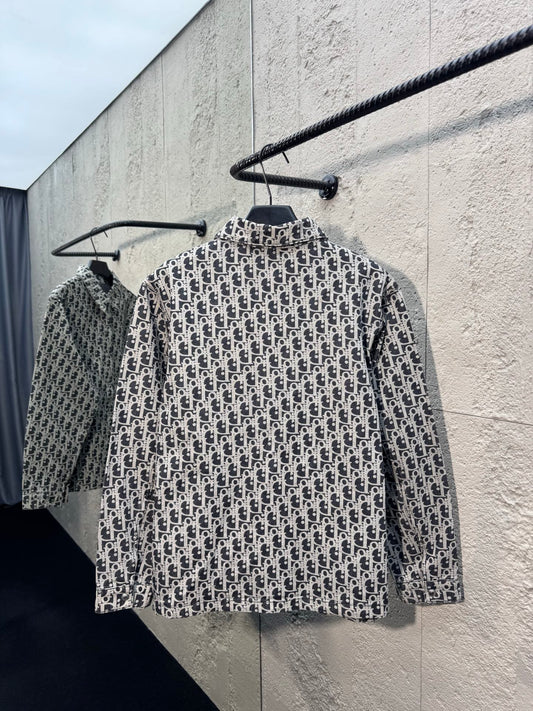 All-over jacquard print shirt