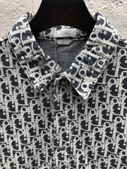 All-over jacquard print shirt