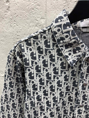 All-over jacquard print shirt