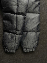 Subtle Monogram Canvas Down Jacket with Stand Collar