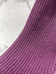 Letter Appliqué Wool Knit Sweater