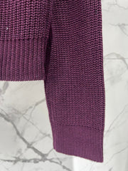 Letter Appliqué Wool Knit Sweater
