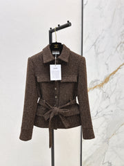 Woven Tweed Coat