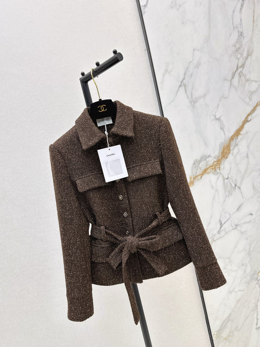 Woven Tweed Coat