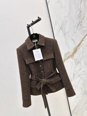 Woven Tweed Coat