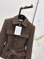 Woven Tweed Coat