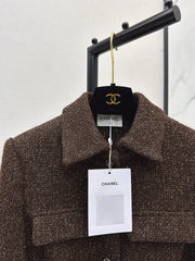 Woven Tweed Coat