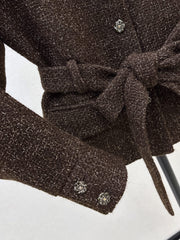 Woven Tweed Coat