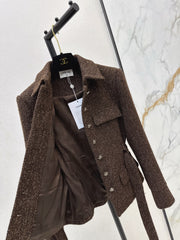 Woven Tweed Coat