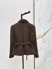 Woven Tweed Coat