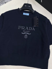 Knitted crew neck short sleeve