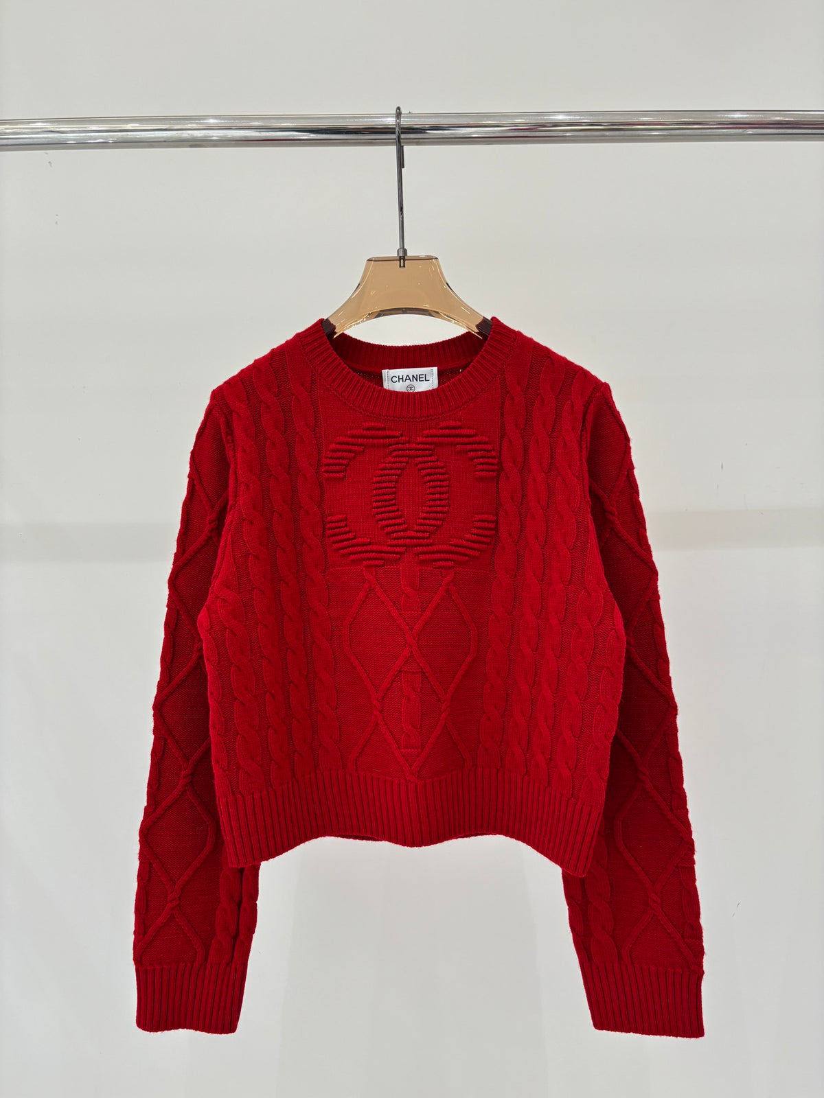 Retro cable knit sweater
