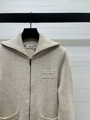 Knitted Zip-Up Cardigan