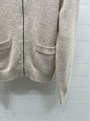 Knitted Zip-Up Cardigan