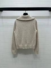 Knitted Zip-Up Cardigan