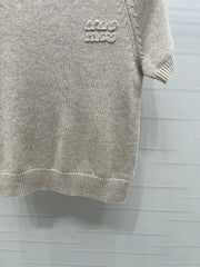 Crew neck knitted short sleeve