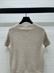 Crew neck knitted short sleeve