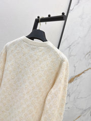 Jacquard fleece cardigan