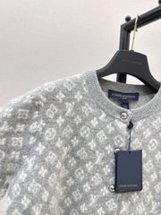 Jacquard fleece cardigan