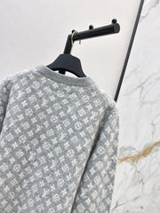 Jacquard fleece cardigan