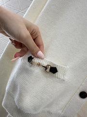 Chain Pocket Knit Cardigan