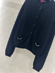 Chain Pocket Knit Cardigan