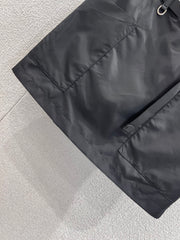 Classic Nylon Belted Midi Skirt