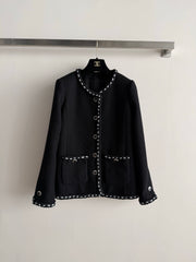 Classic Crew Neck Tweed Jacket