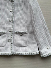 Classic Crew Neck Tweed Jacket