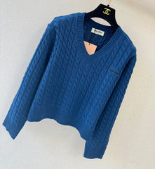 V-neck pullover sweater