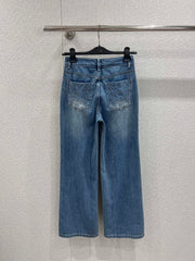 Embossed Pocket Jeans