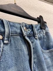 Embossed Pocket Jeans