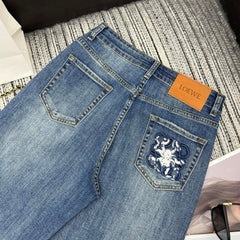 Straight-leg jeans