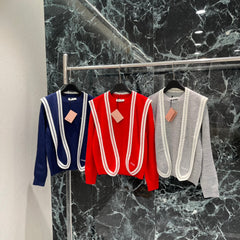 Navy collar shawl cardigan