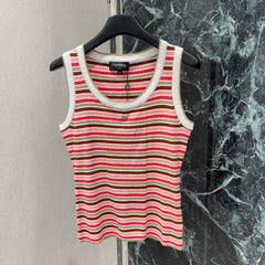 Striped Knit Vest