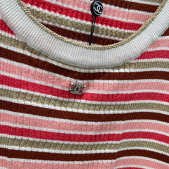 Striped Knit Vest