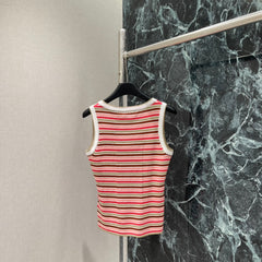 Striped Knit Vest