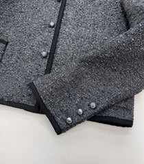 Black and Silver Tweed Short Jacket