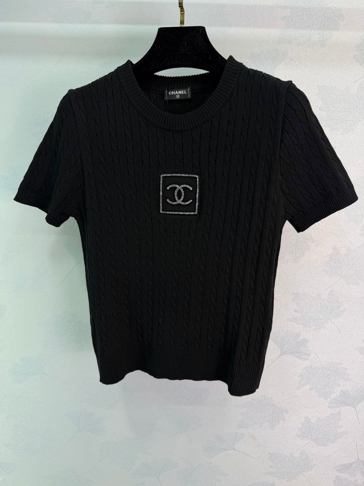 Cable Knit Short-Sleeve Top